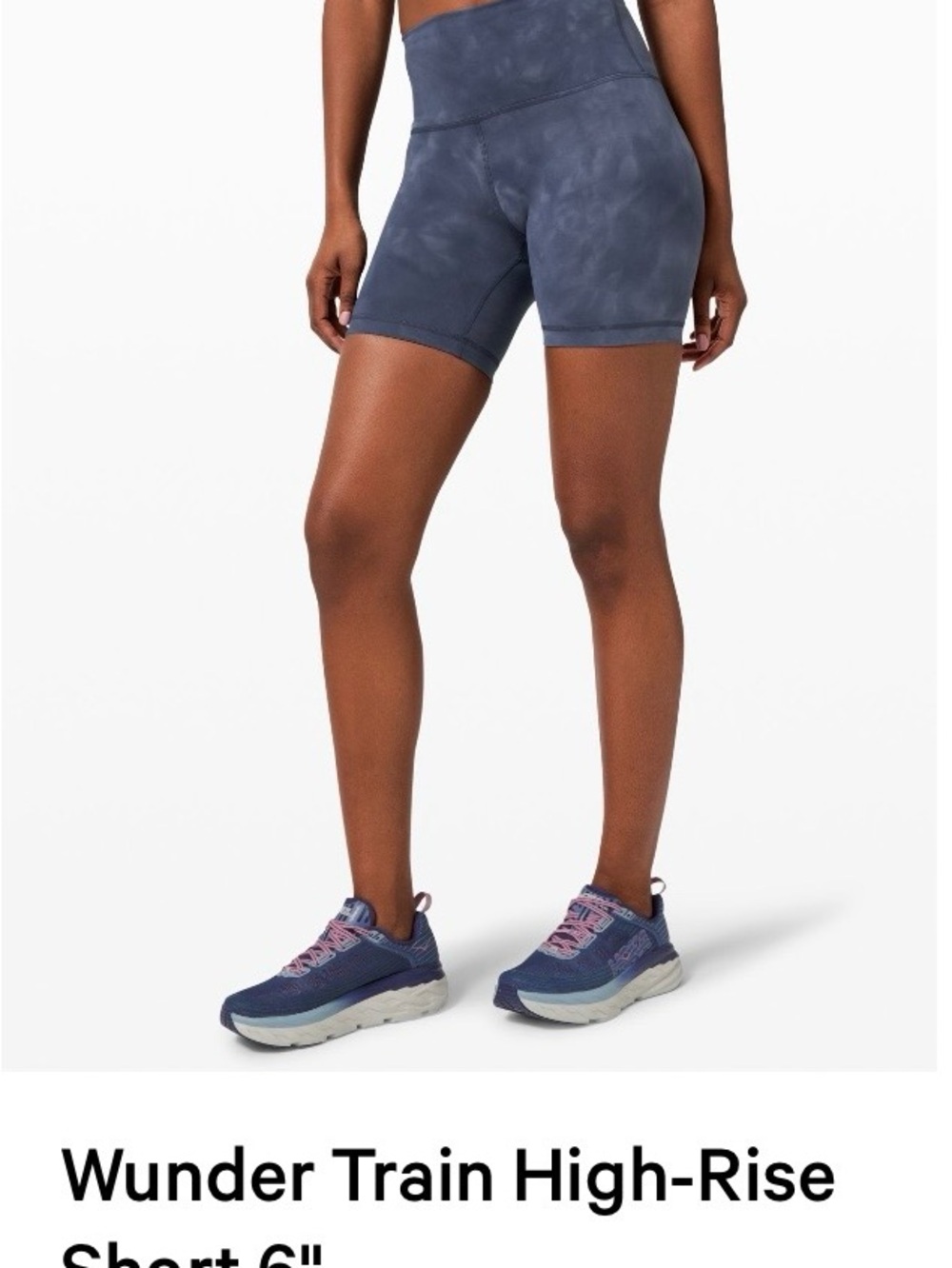 lululemon athletica Wunder Train High-Rise Bike Short - Slate Blue Tie-Dye